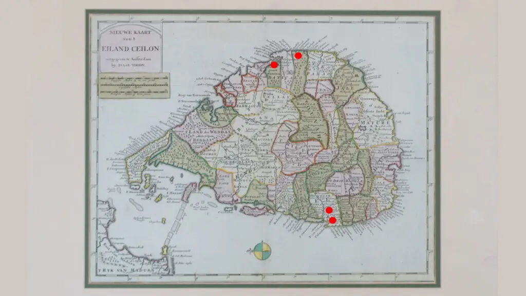 Villas locations in map.